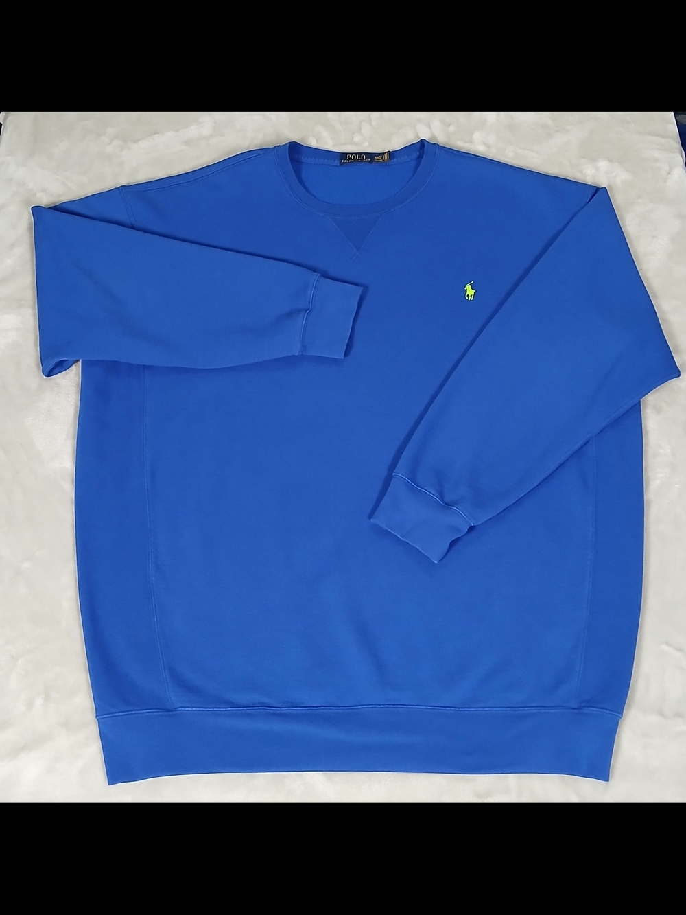 Polo Ralph Lauren Crewneck Sweatshirt 2XLT Men's Neon Pony Royal Blue